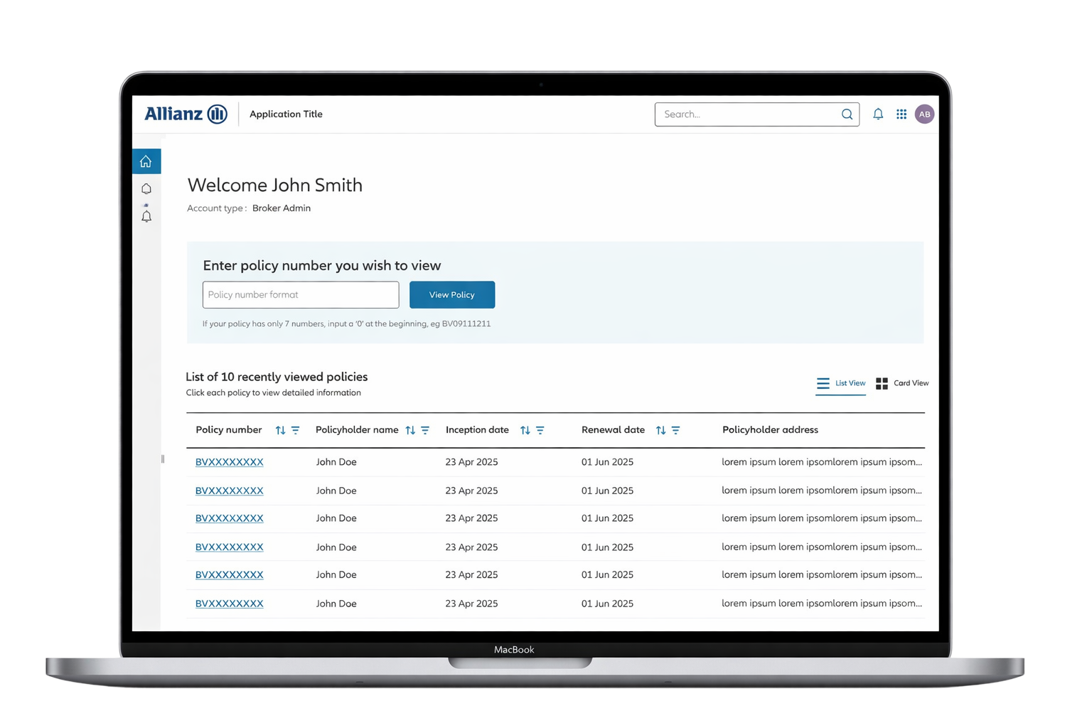 Allianz Insurance project preview