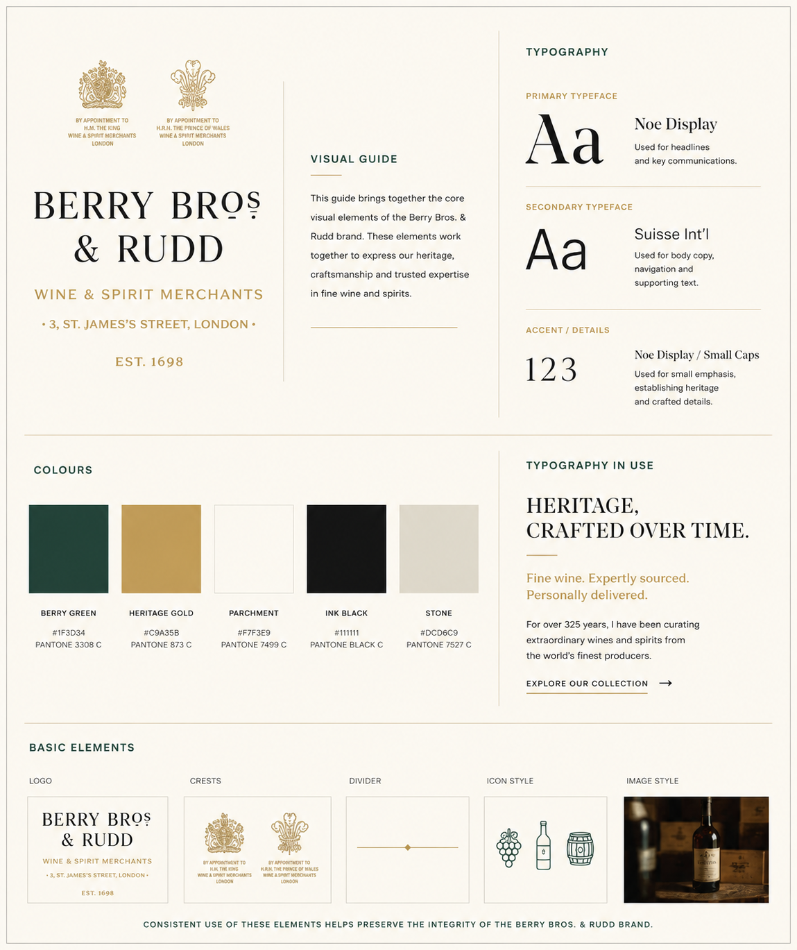 Brand foundations establish a consistent visual treatment.